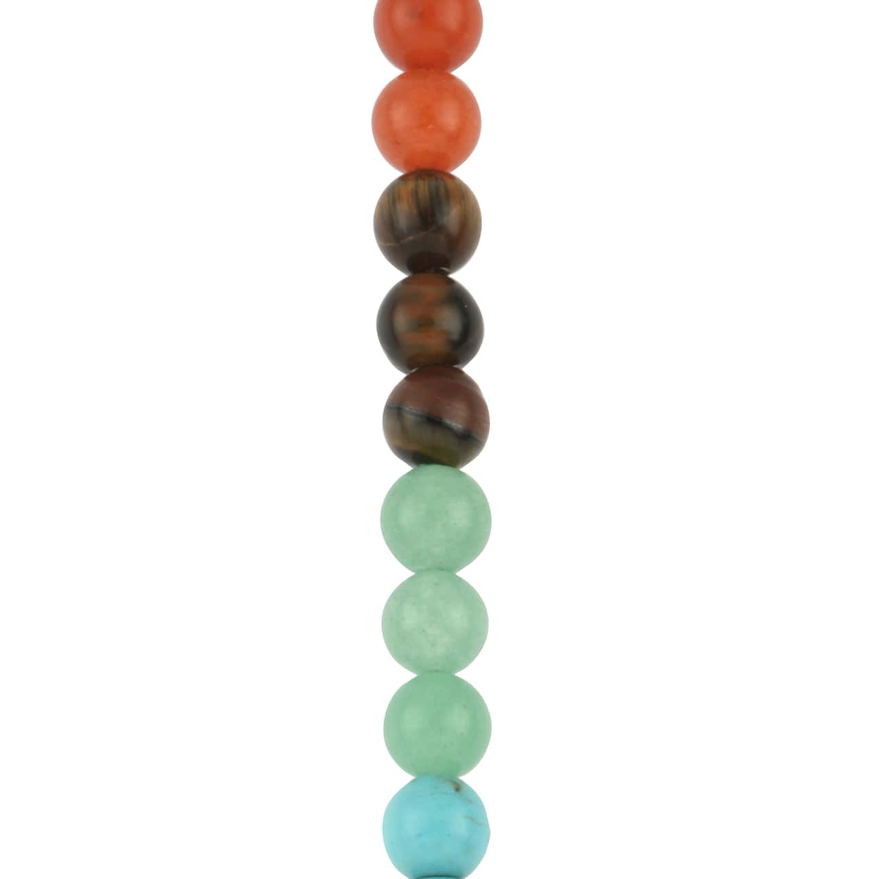 12 Packs: 22 ct. (264 total) Rainbow Mixed Stone Round Beads, 7.5mm by Bead Landing™